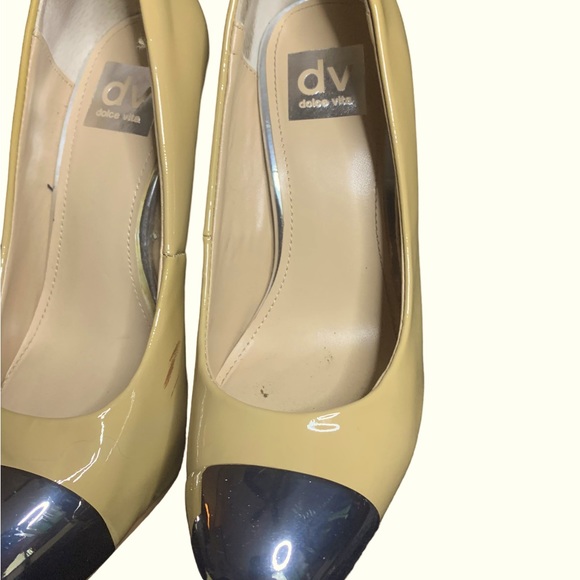 DV DOLCE VITA BALKO Nude Patent Leather Women’s Designer Shoes Pumps Heels EUC - Picture 5 of 5